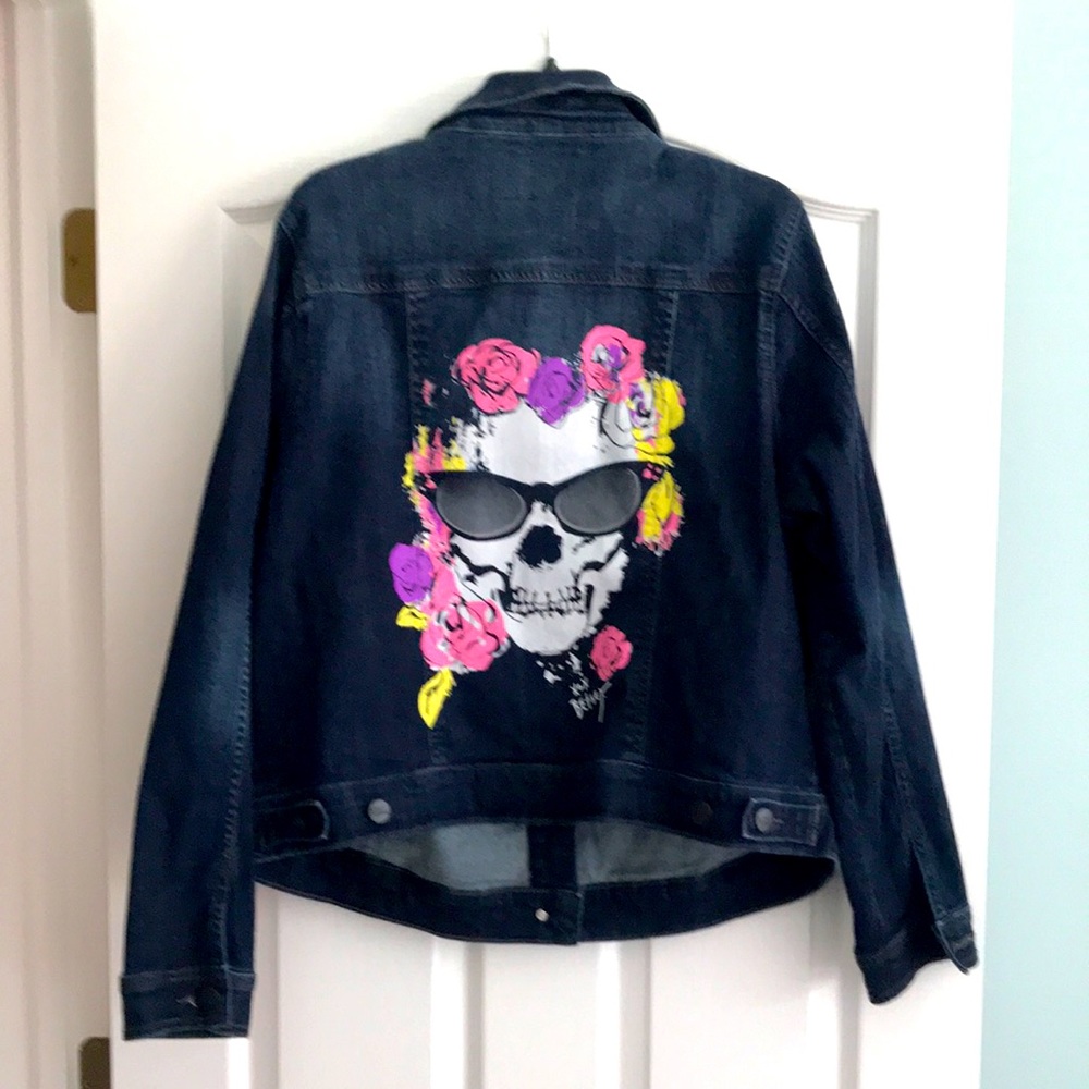 NWT 2x Torrid Betsey Johnson Skull Jean Jacket